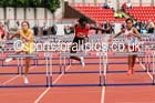 Junior girls 75 metres hurdles, English Schools Track and Field. Photo: David T. Hewitson/Sports for All Pics